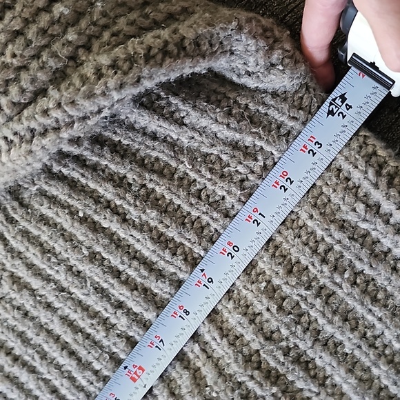 Aerie mock neck turtleneck sweater gray boxy oversized chunky knit size small - Picture 5 of 8